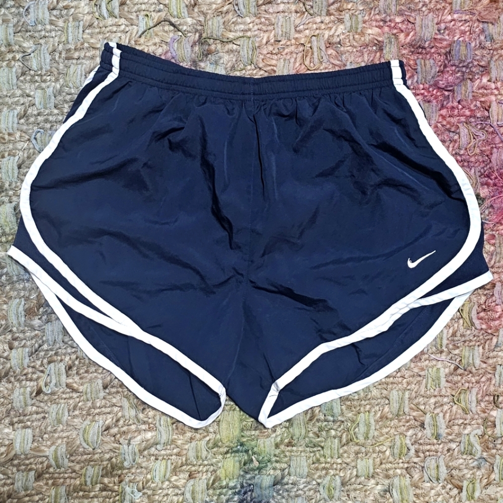 Nike Women's Tempo Running Shorts Navy and White Medium